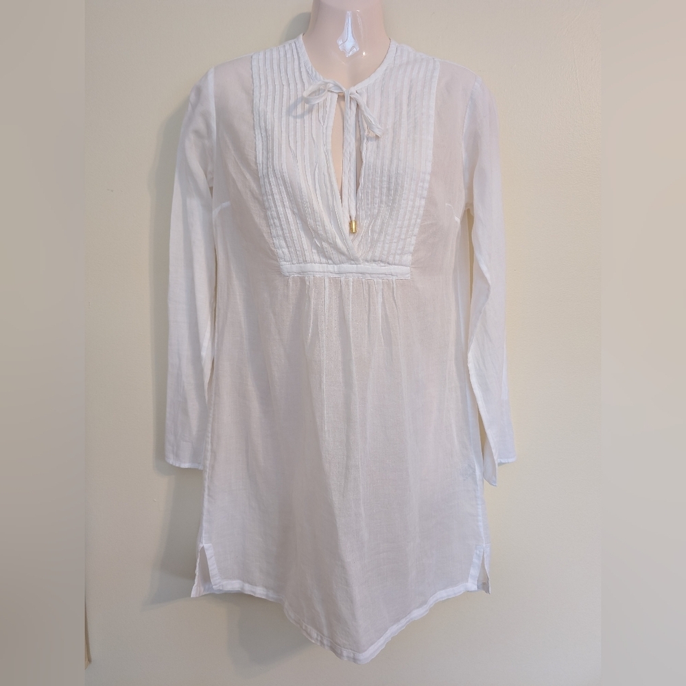 Heidi Klein 100% Linen White Tunic Cover Up 1 Small - Picture 2 of 8